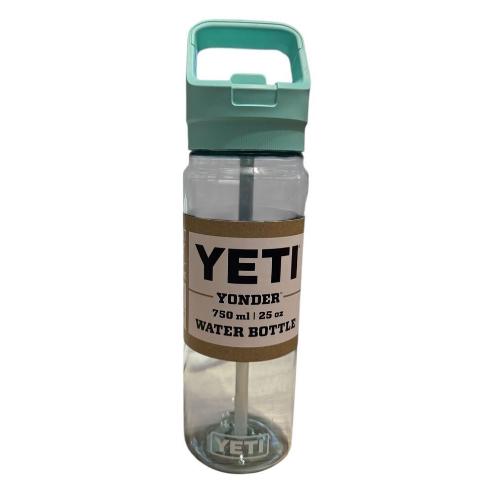 YETI Yonder Water Bottle 750ml 25oz Seafoam Green with Yonder Straw Cap